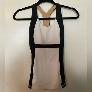 black and white lululemon tank